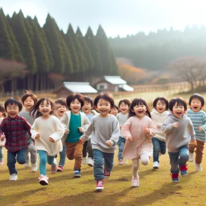 静岡市の保育園で遊ぶ子供たち